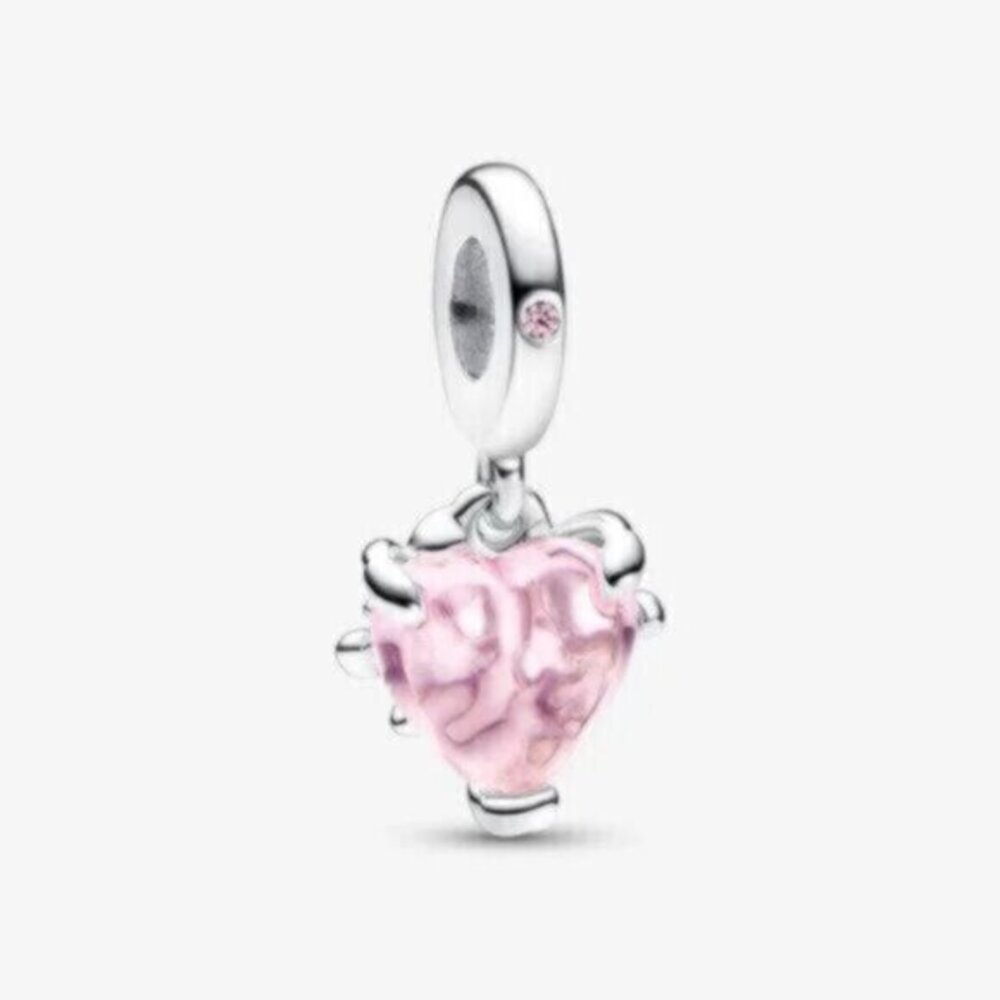 Pandora Pink Heart Dangle Charm
